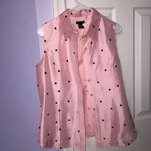 Sleeveless button up shirt size large